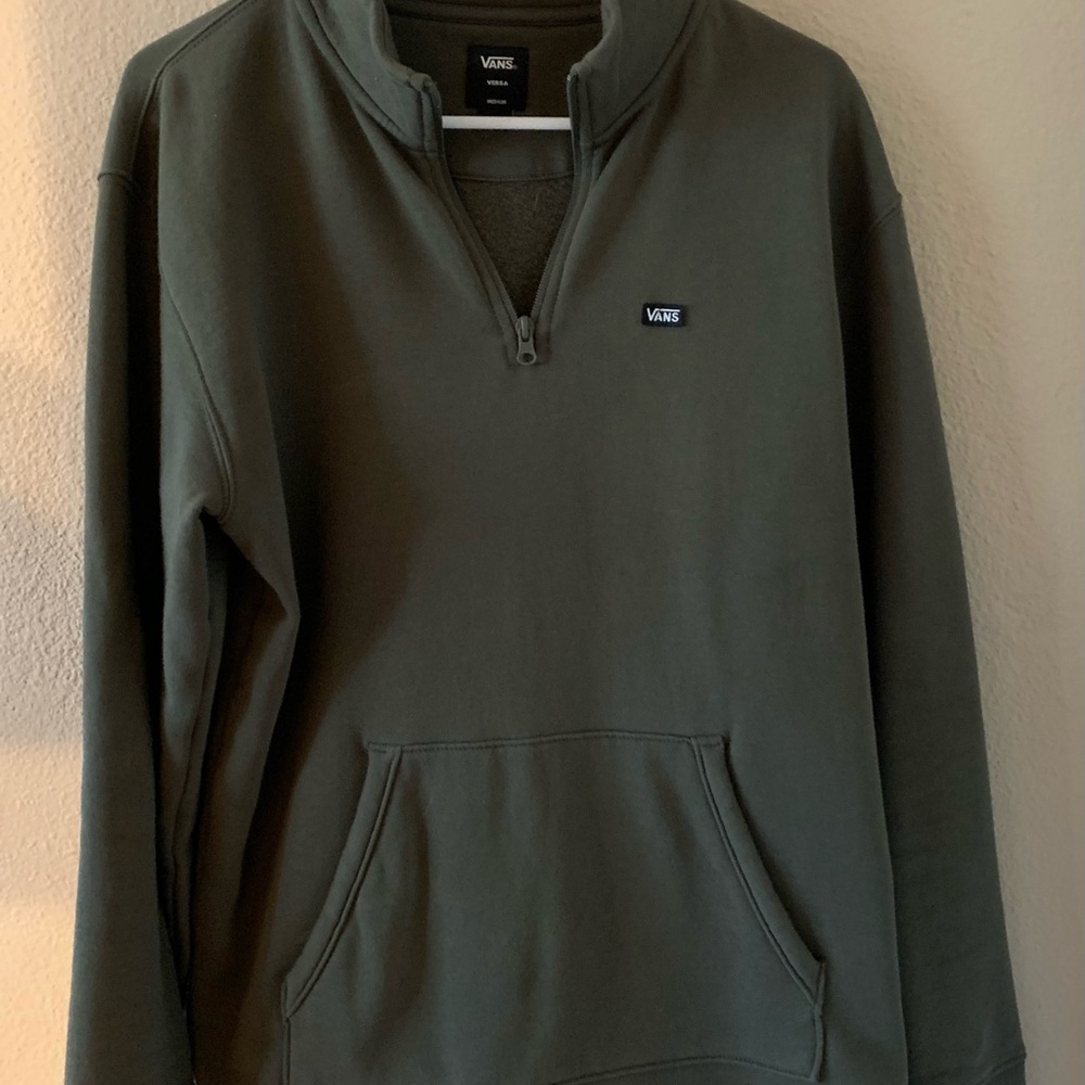 Vans Men's Olive Green Quarter-Zip
